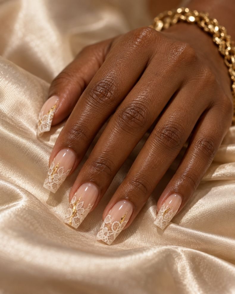 Gold-Thread White Lace