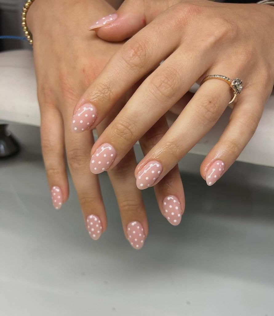 Matte Ivory With Glossy Dots