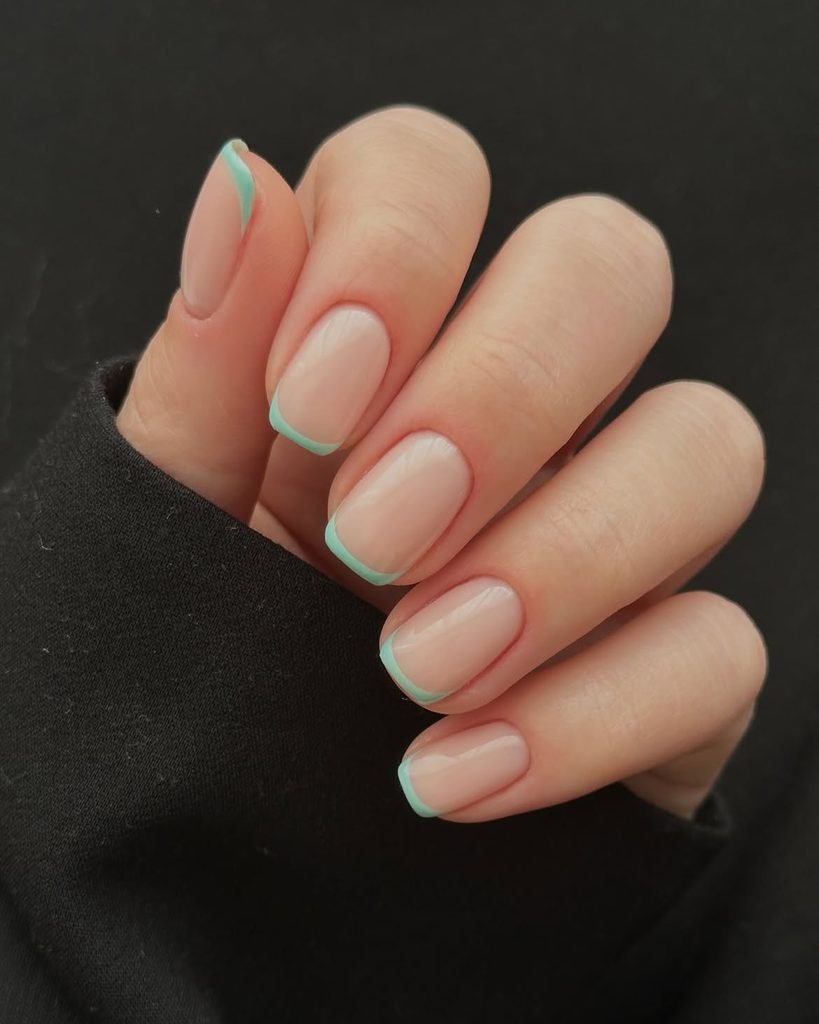 Mint Micro-French Tips
