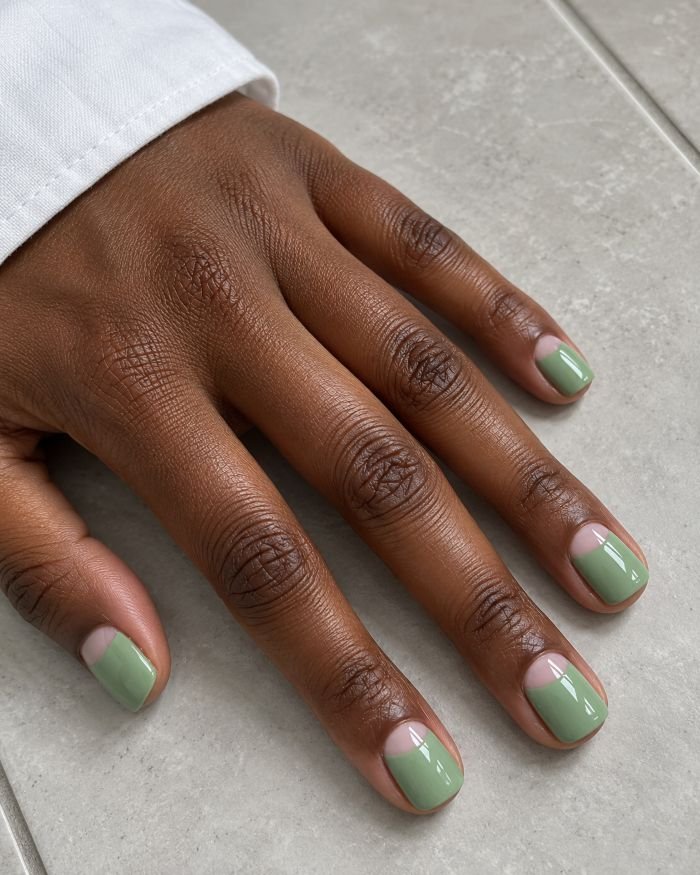 Mint Reverse French Half-Moons