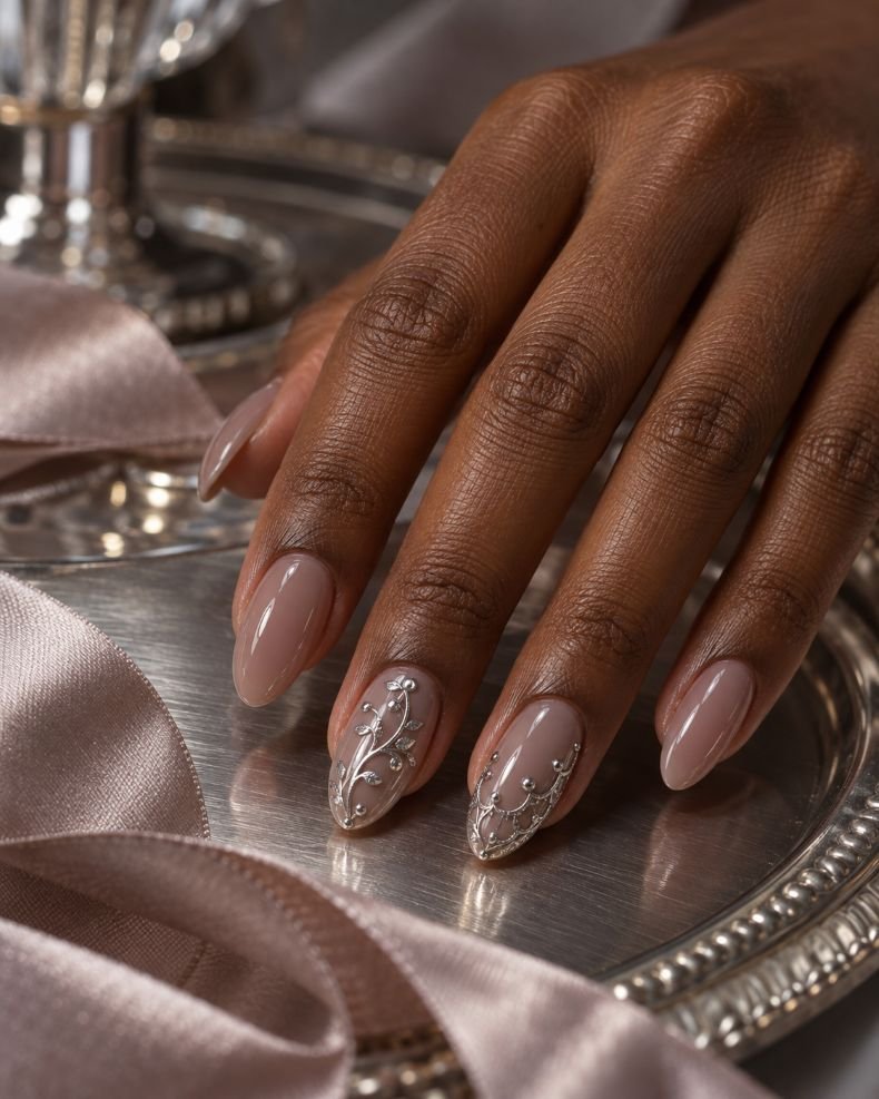 Silver Chrome Lace Accent