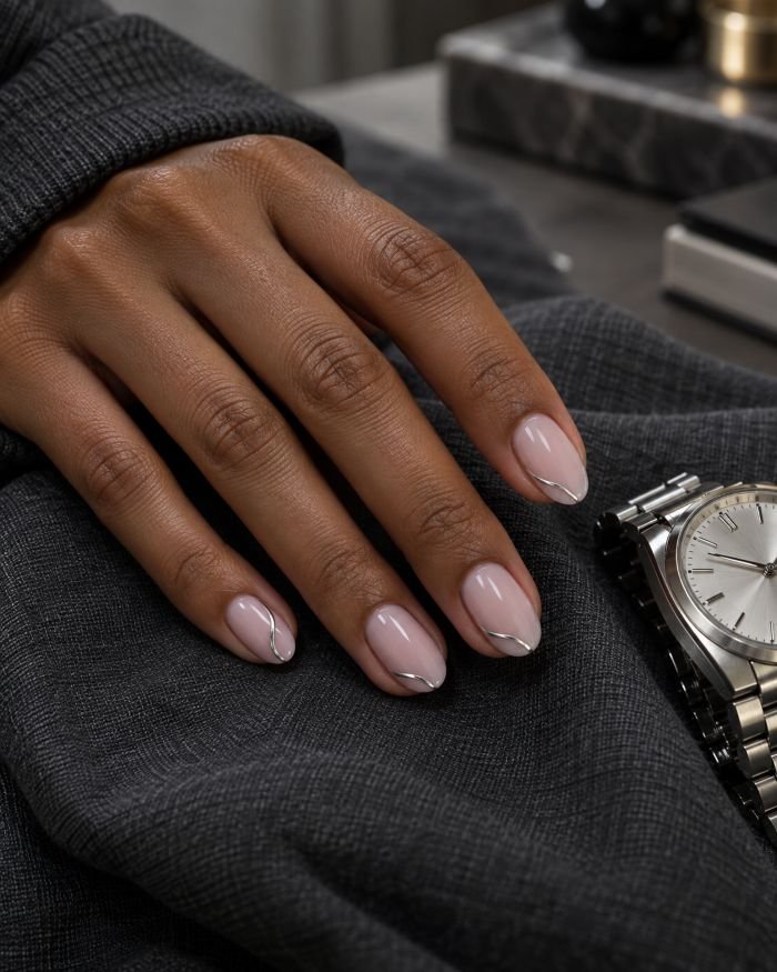  Silver Outline Side Tips