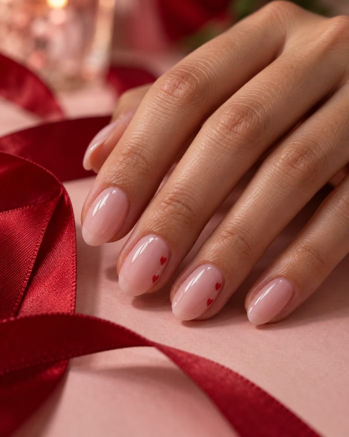 Tiny Red Heart Side Accents